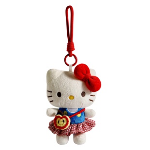 苹果挎包kitty正品挂件智秀同款kitty包包挂饰kt猫格子送闺蜜礼物