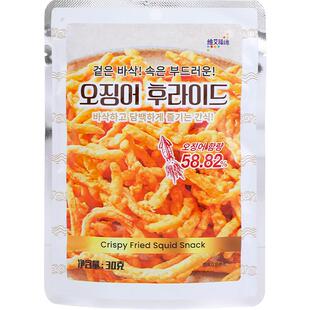 维艾福缔旗舰店油炸鱿鱼丝鱿鱼条芥末蒜香韩国零食40袋整箱装批发
