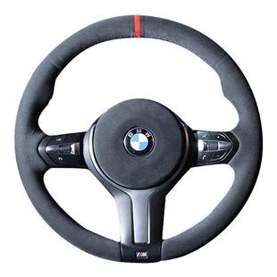 专车定制Alcantara翻毛皮方向盘套适用于奔驰AMG/C200/E260L/C63/