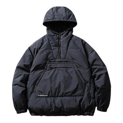 日系半拉链冲锋衣羽绒服