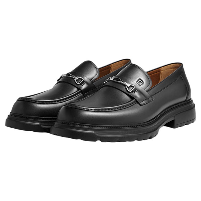 Pierre Cardin/皮尔卡丹男鞋26春英伦复古商务正装皮鞋饰扣乐福鞋