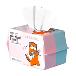 蓬松生活 婴儿棉柔巾干湿两用洗脸巾手口屁专用非湿巾80抽家庭装