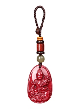 天然朱砂吊坠本命佛钥匙扣挂件