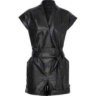 【折扣】RtA 女配腰带人造皮革连体短裤