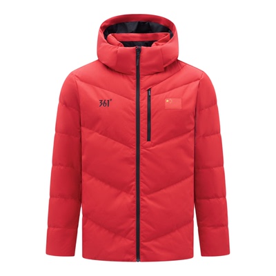 361度25冬款男长羽绒服赞助