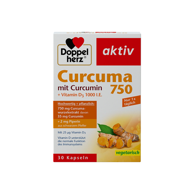 德国双心姜黄素进口姜黄素黑胡椒去火养肝高含量姜黄素胶囊