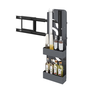 厨房吊柜升降拉篮上柜下拉式橱柜垂直升降调味拉篮极窄吊柜拉篮