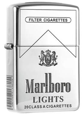 zippo打火机纯银盔甲收藏万宝路