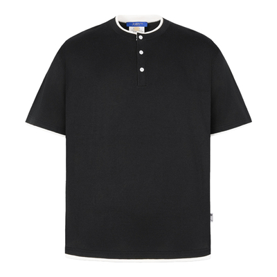 PMET亨利领假两件拼色T恤