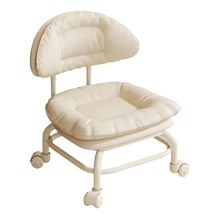 万向轮小凳子家用可移动简约现代小户型矮凳靠背椅滑轮板凳沙发凳