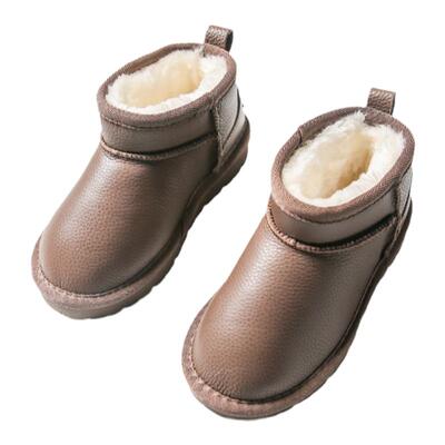 Meticulous冬季儿童冬季皮雪地靴