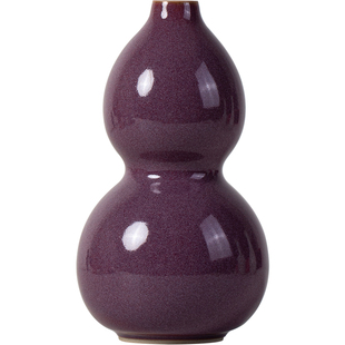 中式复古陶瓷葫芦小花瓶客厅桌面干花装饰摆件茶几禅意茶空间插花