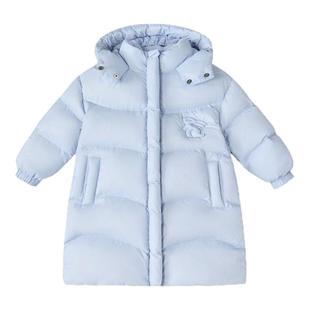 笛莎官方旗舰童装女童羽绒服秋冬季新款女孩宝宝儿童红色新年外套