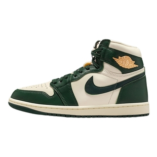 NIKE耐克女鞋Air Jordan 1 AJ1白绿运动鞋高帮休闲板鞋FD2596-101