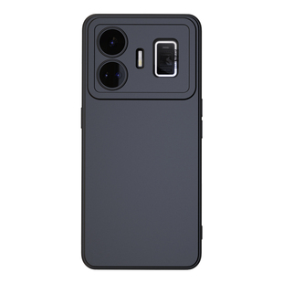 适用于真我GTNeo5手机壳直边气囊防摔外壳realmegtneo5保护套realme新款gt neo5软壳gtnoe5磨砂男RMX3706黑色