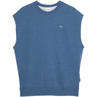 PUMA彪马2024秋男女运动休闲柔软针织卫衣套头衫背心NAVY 623127