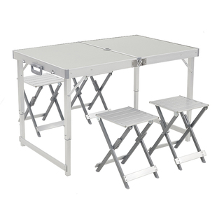 加强户外折叠桌椅套装铝合金便携式车载自驾野餐烧烤摆摊展业桌子