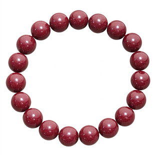 高含量怡庆楼朱砂原石手链女天然朱砂原矿紫金砂手串男单圈