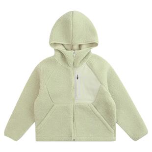 cunyi轻暖抗寒摇粒绒连帽外套儿童加厚保暖羊羔绒夹克男童休闲