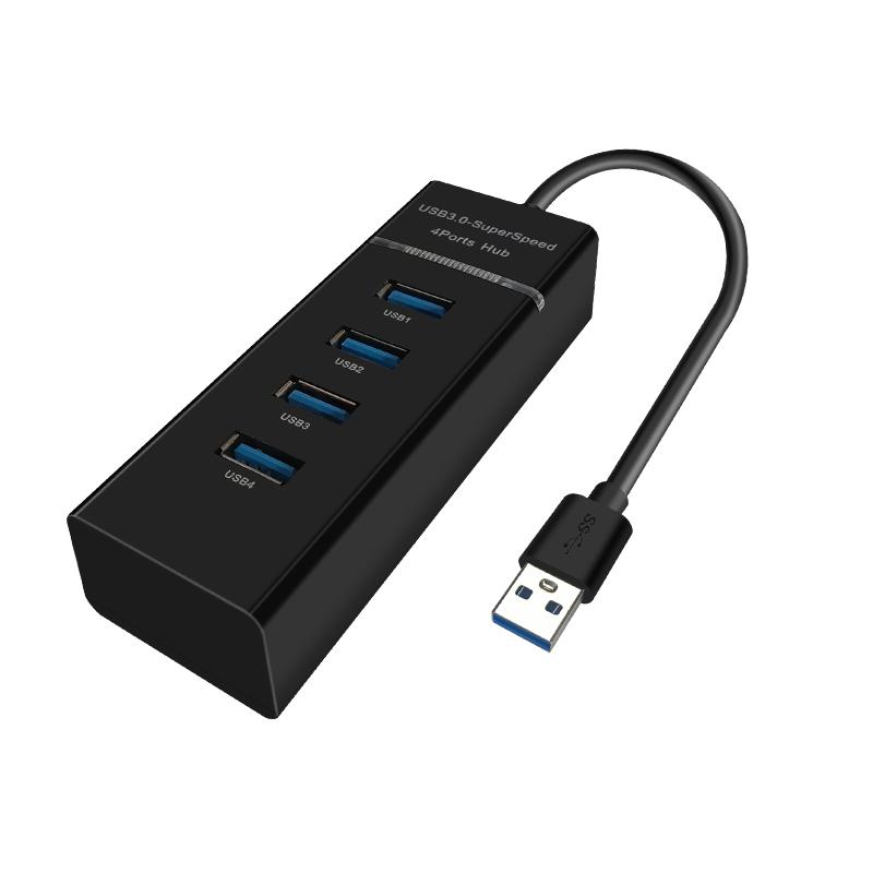 usb3.0扩展器集分线器笔记本电脑多功能外接鼠标u优盘拓扩展坞ubs一拖四转接延长多口hub拓展坞type-c连接