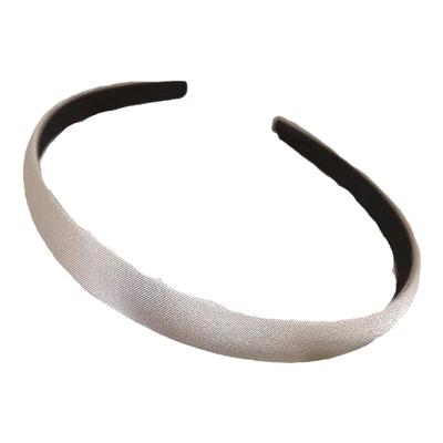 简约ins风白色缎面细发箍