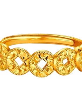 同款沙金爆闪碎冰冰戒指开口指环女