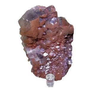 N04天然红色塔状方解石晶簇原石矿石矿物晶体 矿标 摆件 Calcite