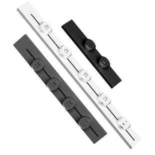 超薄型明装可移动轨道插座家用餐边柜岛台带童锁USB