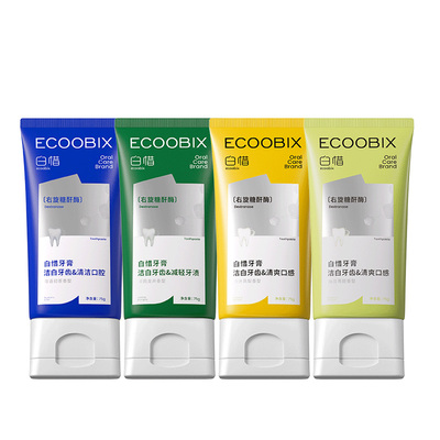 白惜抗糖牙膏75g护龈舒敏低氟清新口气牙齿亮白清洁