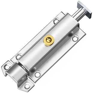 不锈钢加厚门插销明装门栓 房门铝合金自动插销锁木门门拴门扣门