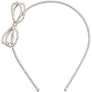 儿童可爱珍珠蝴蝶结发箍小女孩公主甜美气质侧边发卡碎发头箍发饰