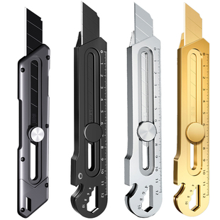 不锈钢美工刀大号多功能快递刀壁纸刀工业级重型全钢加厚裁纸刀架