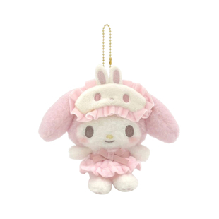 现货 日本三丽鸥眼罩美乐蒂睡衣hellokitty猫包包小挂件公仔玩偶