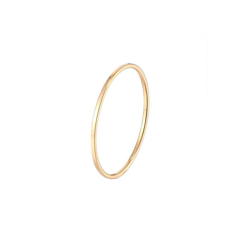极细0.5mm素圈金戒指女叠戴