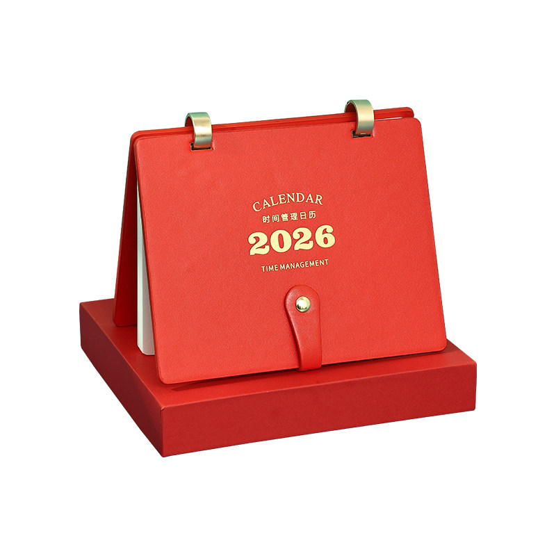 高档2026年台历创意定制logo日历笔记本公司企业办公室银行桌面摆件马年台历订制送礼开业可定制创新年历月历