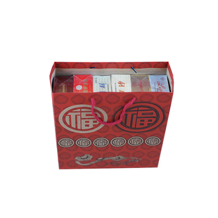 牛皮纸烟草袋礼盒中华包装袋2条5条烟装手提袋高档红色节日礼品袋