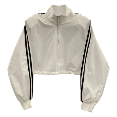 立领半拉链抽绳防晒卫衣短款上衣