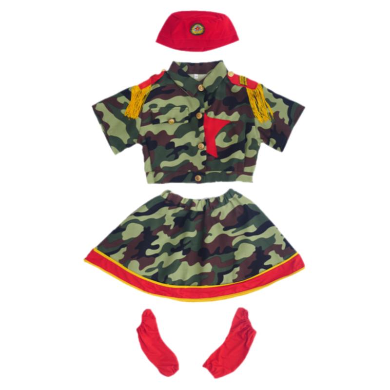 六一儿童迷彩服演出服幼儿园夏季舞蹈服兵娃娃服装表演服大合唱服