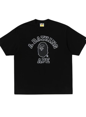 BAPE猿人字母手绘风印花短袖T恤