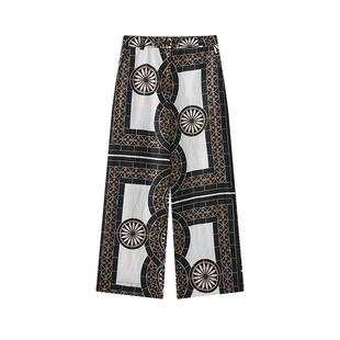 【自营】Marc O'Polo2025夏季新款几何韵律系列老钱风印花长裤女