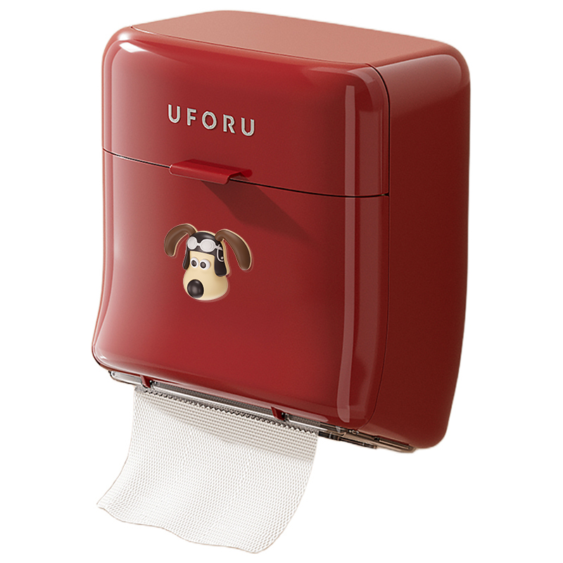uforu中古风复古纸巾盒收纳盒一体厕所卫生间悬挂壁挂式抽纸盒新