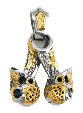 BWL8k金宝石眼闪电双头活塞吊坠