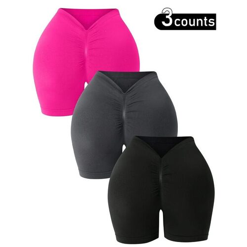 A 42890 High Waist V-Back Yoga Shorts 高腰瑜伽短裤 跨境代发