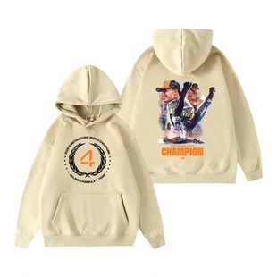 迈凯伦F1车队兰多·诺里斯世界冠军纪念周边连帽卫衣加绒秋冬百搭