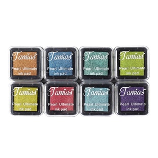 花梨鼠国产珠光速干印台 印泥橡皮章手账印章上色好搭档diy美术生手账专用印泥印台工具