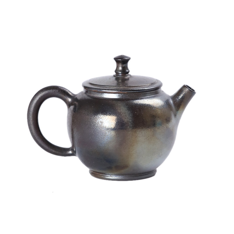 云南建水紫陶紫泥柴烧手工茶壶