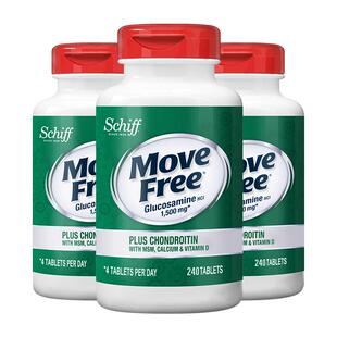 益节MoveFree五合一高钙氨糖钙软骨素中老年护关节维骨力240粒*3