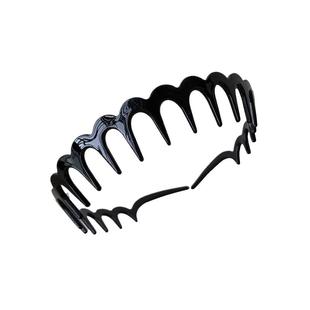 高颅顶蓬松神器发箍女醋酸大波浪齿梳不勒发卡反戴显脸小头箍发捆