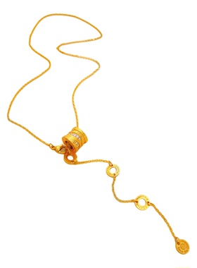 2025新款小众简约金色钛钢项链