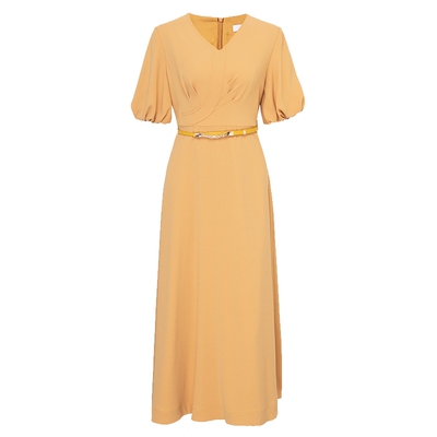 马天奴三醋酸收腰连衣裙